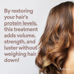 Just Nutritive treatment texture closeup highlights shine and light-weight feel.
