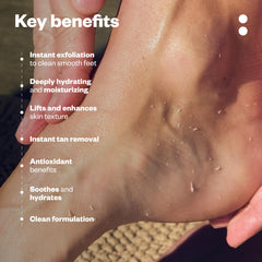 JustHuman Soft feet after use demonstrates revitalized skin and smoother texture.