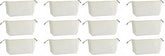 Juvale canvas makeup bag zipper close-up for secure travel storage.
