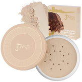 Juvia's Place I Am Magic Silky Finishing Powder Coconut Flakes jar closeup with natural matte finish.