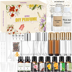 JUYRLE perfume making kit set packaging highlights organized components for creativity