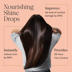 Close-up of the silky oil texture that smooths hair