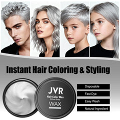 JVR 2in1 styling and coloring wax lets you mold hair while adding silver tint.