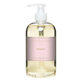 K. Hall Designs Peony liquid hand soap bottle with delicate fragrance and elegant packaging