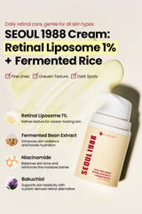 K-SECRET Seoul 1988 retinal cream jar closeup highlights smooth texture after use
