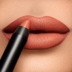 K7L Matte Orange Brown Lipstick Crayon swatch showing vibrant shade for all-day wear
