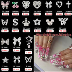 KACHIMOO bow nail charm adds metallic shine to manicures
