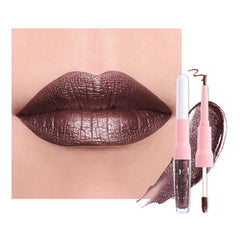 Kaely 2-in-1 lip liner and lipstick front view for precise lining and bold color.