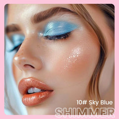 Kaely 2in1 eyeshadow stick sky blue shimmer for vivid color pop.