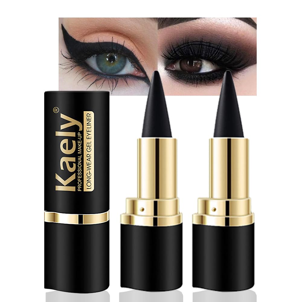 Kaely gel eyeliner pencil in natural black close-up for precise, long-lasting definition