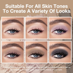 Kaely mini palette natural matte shades create versatile smoky eye with subtle depth.