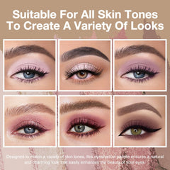 Kaely 6 Colors Mini Rose Pink Palette on eye demonstrates easy application