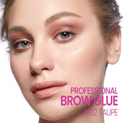 Close-up of Kaely Brow Glue's Spiral-Tech brush for precise brow sculpting