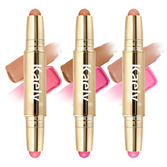 Kaely Contour Blush Stick texture close-up shows creamy blendability for natural shading.