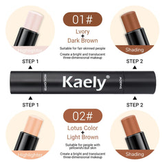 Kaely creamy bronzer stick creates a sculpted, sun-kissed finish