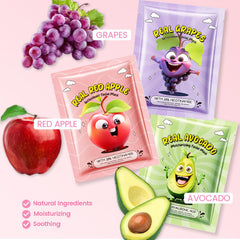 Kaely fruit mask variety pack featuring multiple flavors for hydration