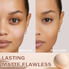 Kaely oil-control matte finish powder helps keep shine at bay.