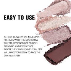 Kaely Powder Eyeshadow Quad application close-up demonstrates smooth blendable texture.