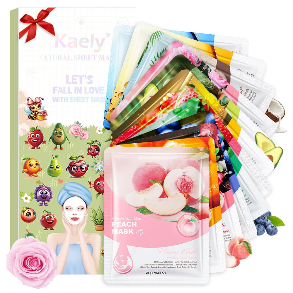 Kaely rose face mask set for gentle hydration and brightening spa moments.