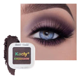 Kaely Smokey Plum single eyeshadow packaging showcases sleek, travel-friendly design.