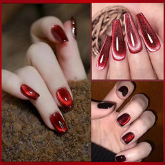KAHSOSE red cat eye gel polish with reflective finish for all-season styles.