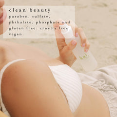 Kai Body Glow with jojoba blend soothes and hydrates skin.