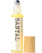 Kailuna Co Santal roll-on bottle displays compact design for on-the-go fragrance