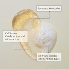 KAINE Kombu Hydrating Daily Cleanser pump bottle highlights micro-bubbles for gentle deep cleansing.
