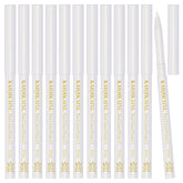 KAIQIKAIXI 12Pcs white eyeliner pencils for precise lines and highlights.