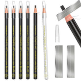 KAIQIKAIXI 6Pcs black eyebrow pencils kit for precise marking and filling