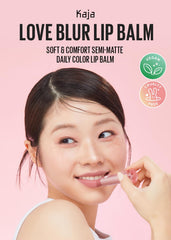Kaja Love Blur Lip Balm 05 swipe-application demonstrates buildable color.