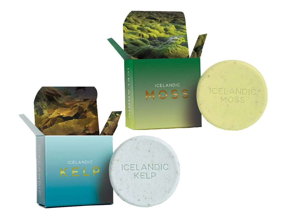 Kalastyle exfoliating soap bar with Icelandic kelp and moss for a renewing cleanse
