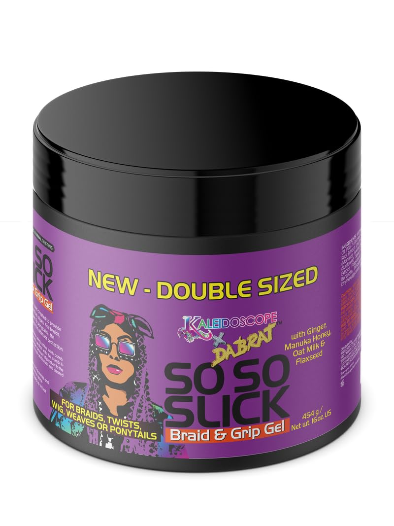 Kaleidoscope Miracle Drops Da Brat So So Slick Braid Gel bottle for strong hold and shine.