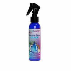 Kaleidoscope Miracle Drops Leave-In Bottle pour for lightweight hydration and detangling.