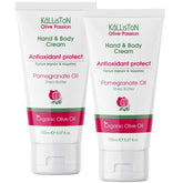 Kalliston pomegranate extract lotion bottle showing nourishing formula for hands