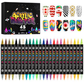 Kalolary 48-color nail art pens set for vibrant, customizable DIY manicures.
