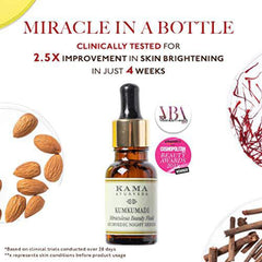 Kama Ayurveda Kumkumadi serum display of herbs and traditional ingredients for balance