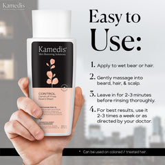 KAMEDIS Beard Wash foam lather forming rich bubbles for cleansing.