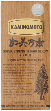 Kaminomoto Gold 150ml bottle for daily scalp nourishment and potential hair vitality.
