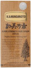 Kaminomoto Hair Loss Gold 150ml bottle supports potential regrowth and scalp care.