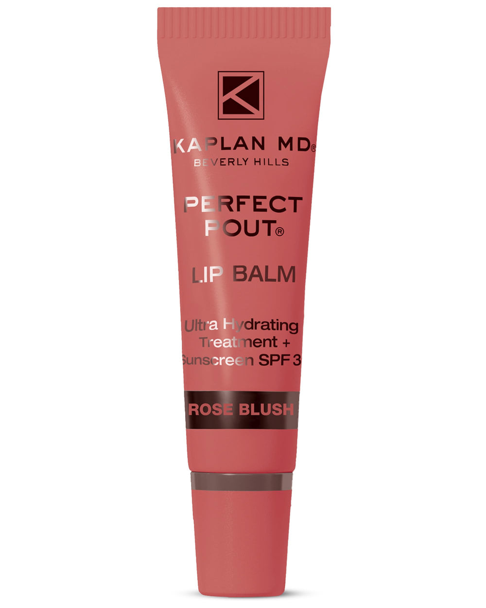 KAPLAN MD Perfect Pout SPF Lip Balm tube provides SPF 30 protection and hydration.