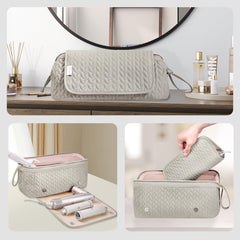 KarSyon 2-in-1 Travel Hair Tool Organizer fits straighteners and curling irons securely.