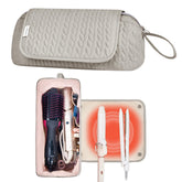 KarSyon Hair Tools Travel Bag with heat resistant mat protects counters during styling.