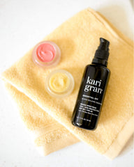 Creamy mineral sunscreen texture swirled on skin ready to blend.