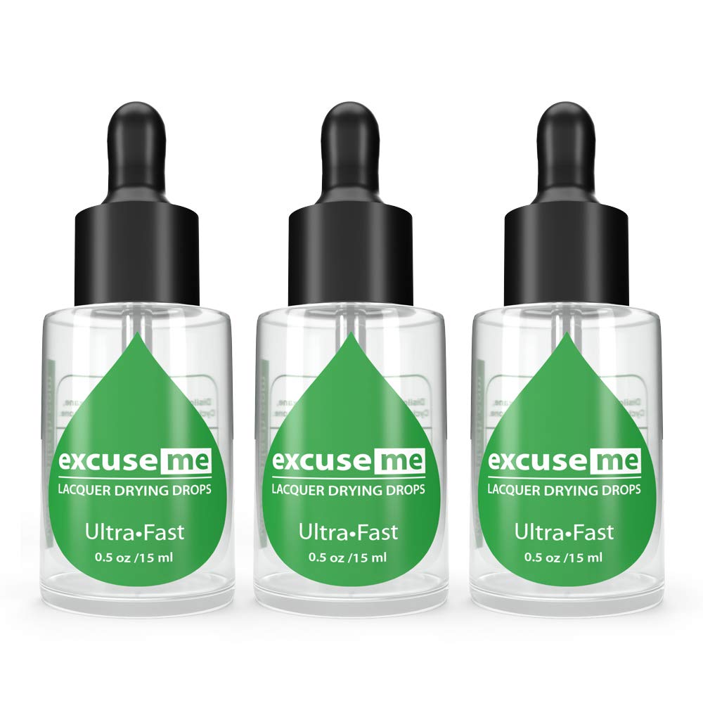 Karlash Excuse Me Drops bottle close-up showing fast-drying formula