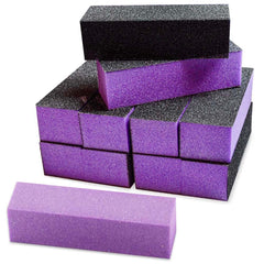 Karlash nail buffer purple front view shows a smooth buffing surface for gentle shine.