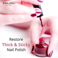 Smooth polish finish with Karlash thinner demonstrated on swatch