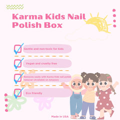 Karma Organic Kids polish finish looks durable and chip-resistant for long wear.