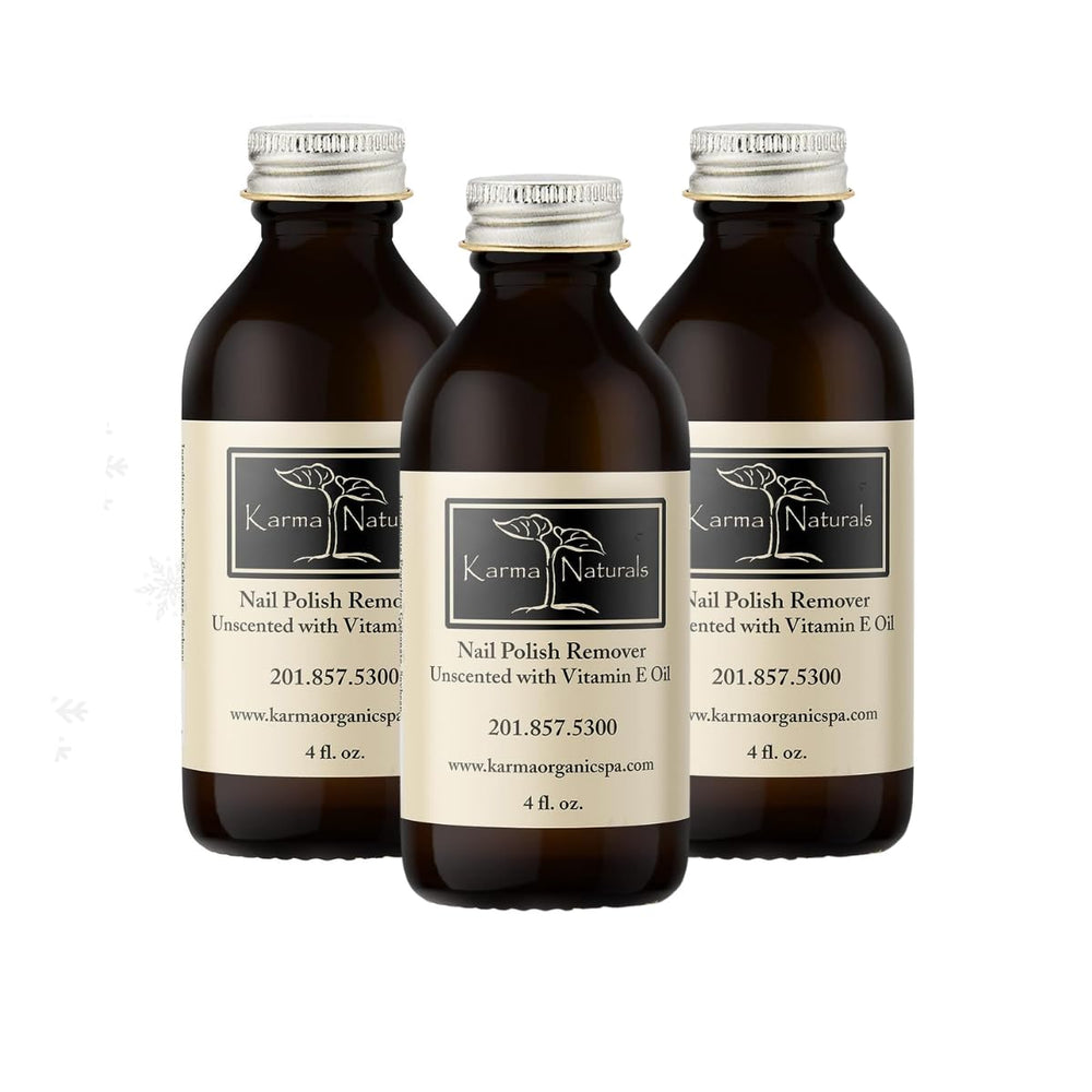 Karma Organic Nail Polish Remover bottle front view with acetone-free formula