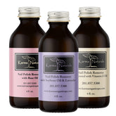 Karma Organic Lavender remover bottle shows a nourishing formula for nails